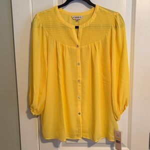 NWT Nanette Lepore Sunny Yellow Blouse